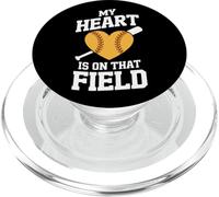 Cute My Heart Is On That Field Softball Girls PopSockets PopGrip for MagSafe