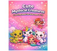 Cute Mythical Creatures Coloring Book for Kids Ages 4-12: Unicorns, Dragons, Fairies & Fantasy Animals | 50 Bold and Easy Pages