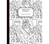 Cute 'N Spooky Halloween Notebook Journal - 200 College Ruled Pages - Black Halloween Doodle Icons on White Cover - Seasonal Writing Journal for Fall Lovers, Teens, Adults & Creative Spirits
