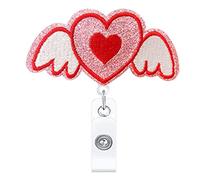 Cute Name Tag Holder 360 Retractable Felt Badge Reel Stretching Length 25.6'' for Kids Rewards Party Giveaways Badge Holders with Lanyard Clip Retractable Cute for Nurses Teachers Kid Women