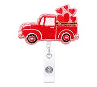 Cute Name Tag Holder 360 Retractable Felt Badge Reel Stretching Length 25.6'' for Kids Rewards Party Giveaways Badge Holders with Lanyard Clip Retractable Cute for Nurses Teachers Kid Women