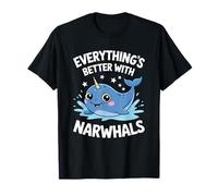 Cute Narwhal Lover Adults or Kids Boys Girls Narwhals T-Shirt