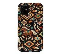 Cute Native American Beadwork Wild Horses Southwest Pattern Case for iPhone 11