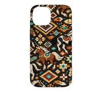Cute Native American Beadwork Wild Horses Southwest Pattern Case for iPhone 14