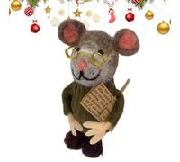 Cute Needle Felted Mouses, Needle Felting Mice Kit, Wool Felt Christmas Mice, Handmade Needle Felt Mice, Christmas Mice Ornament, Felting Mouses Stuffed Doll for Christmas Tree Decorations