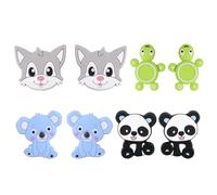 Cute Needle Stoppers, Knitting Point Protectors Set, 8 Pieces Needle Caps with Secure Grip, Soft Silicone Needles Guards, Yarn Tool with Animal Design, Knitting Accessory for Sweater Projects