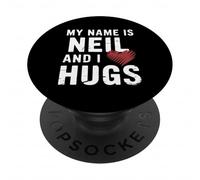 Cute Neil Needs Hugs Funny Jokes Boys Men Kids PopSockets Adhesive PopGrip