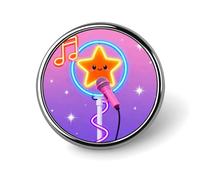 Cute Neon Music Round Alloy Clothing Brooch