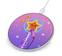 Cute Neon Music Round Fast Wireless Charging Pad