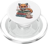 Cute Nerd Bookworm Fox Read Books Be Kind Stay Weird Reader PopSockets PopGrip for MagSafe