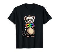 Cute Neurodivergent Ferret Autism ADHD Awareness T-Shirt