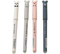 Cute Neutral Ballpoint Pen - 4 Cute Pigs Panda Erasable Pen Cartoon Erasable Easy to Rub Magic Rub Pen Cute Ballpoint Pen Practical and Clever