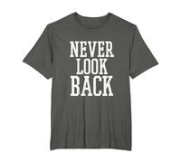 Cute Never Look Back - Always Funny Sarcastic White Quote T-Shirt, Men's Big and Tall, Asphalt Grey, 2X Tall