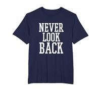 Cute Never Look Back - Always Funny Sarcastic White Quote T-Shirt, Men's Big and Tall, Navy Blue, 4X Tall