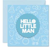 Cute New Baby Card, Welcome to the World, Little Man