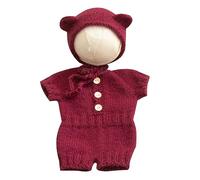 Cute Newborn Bear Photography Outfit Romper & Hat Set Lovely Costume for Memorable Moments for Boys Girls Baby Costume Props for Newborns Baby Outfit Set