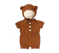 Cute Newborn Bear Photography Outfit Romper & Hat Set Lovely Costume for Memorable Moments for Boys Girls Baby Costume Props for Newborns Baby Outfit Set