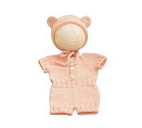 Cute Newborn Bear Photography Outfit Romper & Hat Set Lovely Costume for Memorable Moments for Boys Girls Baby Outfits Hat Outfits Infant Costume Photoshoot Accessories