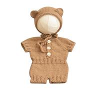 Cute Newborn Bear Photography Outfit Romper & Hat Set Lovely Costume for Memorable Moments for Boys Girls Baby Costume Props for Newborns Baby Outfit Set