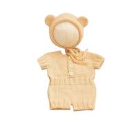 Cute Newborn Bear Photography Outfit Romper & Hat Set Lovely Costume for Memorable Moments for Boys Girls Baby Costume Props for Newborns Baby Outfit Set