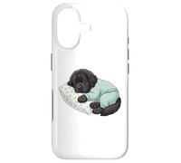 Cute Newfoundland Dog Sleeping in Pajamas Bedtime Art Case for iPhone 17