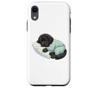 Cute Newfoundland Dog Sleeping in Pajamas Bedtime Art Case for iPhone XR