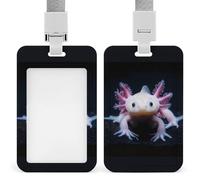 Cute Newt Axolotl Card Holder Cute ID Badge Holders Card Protector for Office Work Women Men