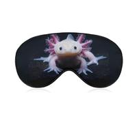 Cute Newt Axolotl Sleep Mask Soft Eye Mask Eye Cover Eyeshade Blindfold with Adjustable Strap