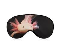 Cute Newt Axolotl Soft Eye Mask Cover Effective Shading Blindfold Comfort Sleep Mask with Elastic Adjustable Strap