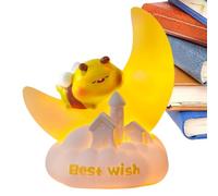 Cute Night Light | Bee Star Moon Desktop Decor,Decorative Bedside Lamp - for Living Room Bedroom Study Bedside Nightstand Bookshelf Professionals Students Designers Writers Readers Office