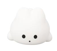 Cute Night Light for Kids - Rechargeable Bunny Lamp with 16 Colors, Sensitivity Silicone Dimmable Nightlight, Warm Nature White Light, Suitable for Baby, Kawaii Room Decor