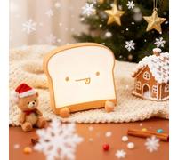 Cute Night Light Toast Bread LED Nightlight,Portable & Rechargeable Toaster Style Night Lamp,Bedroom Bedside Bed lamp Birthday Gifts for Girls Boys Kids Women - Eating