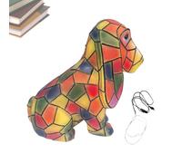 Cute Night Light, Warm Light Resin Dog Night Light, Distressed Manual Painting, Animal Commemorative Decoration, Vintage Mood Lighting for Children's Room, Living Room and Table
