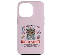Cute NIGHT SHIFT Nurse Owl Life ER ICU NICU CVICU SICU Staff Case for iPhone 13 Pro