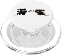 Cute Ninja Cat vs Dog, Kawaii Ninja Pets PopSockets PopGrip for MagSafe