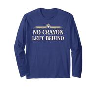 Cute No Crayon Left Behind Corps Dad Military Armed Forces Long Sleeve T-Shirt