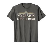 Cute No Crayon Left Behind Corps Dad Military Armed Forces T-Shirt