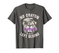 Cute No Crayon Left Behind Military Corps Armed Forces Humor T-Shirt