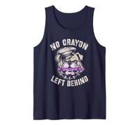 Cute No Crayon Left Behind Military Corps Armed Forces Humor Tank Top