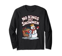 Cute NO Kings ONLY Snowmen Support Organize Team Justice Long Sleeve T-Shirt