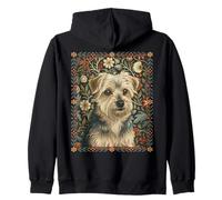 Cute Norfolk Terrier Arts and Crafts Style Zip Hoodie