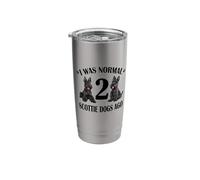 Cute Normal Two 2 Scottie Dogs Ago Scottish Terrier Lover Stainless Steel Insulated Tumbler