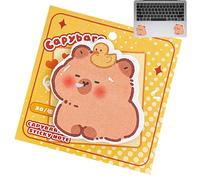 Cute Note Pad - Capybara Planner, Novelty Sheet | Fun Sticky Writing Paper with Cartoon Design, Decorative Stationery Set for Work School Desk, Mini Reminder Message Strips for Organization