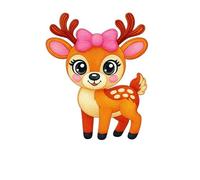 Cute Notebook with Roe Deer - Notebook for Kids, Girls & Animal Lovers | 110 Pages in a Line | 6x9 inch format: Colorful Forest Motif and Sweet Roe ... Perfect for Gifting, School, Notes & Drawings