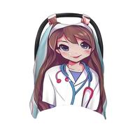 Cute Nurse Baby Car Seat Canopy Cover, Multi Use Breathable Nursing Breastfeeding Covers for Mom Soft Stroller Sun Shade Newborn Shower Gift