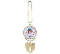 Cute Nurse Car Hanging Ornament Rear View Mirror Pendant Lucky Presents Hanging Ornament Funny Car Pendant for Office Auto Home Decoration Golden-style