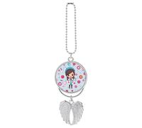 Cute Nurse Car Hanging Pendant, Zinc Alloy Rearview Mirror Charms - Relieve Visual Fatigue, Vintage Keychain Pendant, Lucky Car Interior Hanging Decoration, Silver-Style