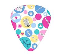 Cute Nurse Guitar Plectrums 12 Pieces Set =>> Comfortable In The Hand With Smooth Edges Three Thicknesses To Match
