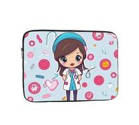 Cute Nurse Laptop Sleeve for Women Men, 13 Inch Waterproof Laptop Bag Lightweight Notebook Computer Cover Bag