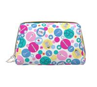 Cute Nurse Leather Hand-Held Zipper Makeup Bag Pen Case Stationery Box Lipstick Pouch Toiletry Bag